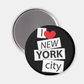 Aimant J'aime New York City (Recto/Verso)