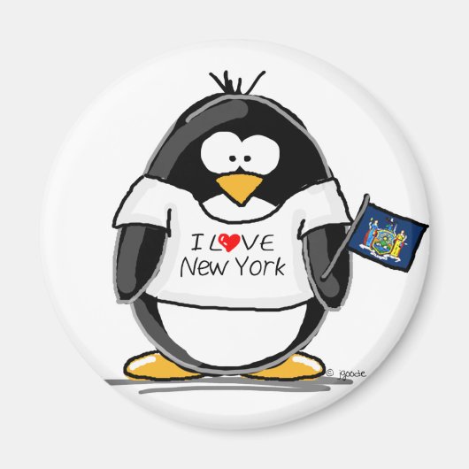 Aimant J'Aime New York Penguin (Devant)