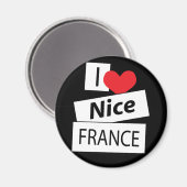 Aimant J'aime Nice France (Recto/Verso)
