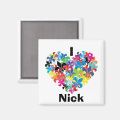 Aimant J'aime nick (Recto/Verso)
