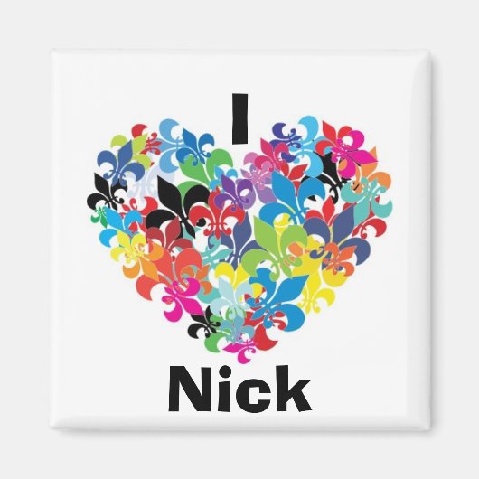 Aimant J'aime nick (Devant)