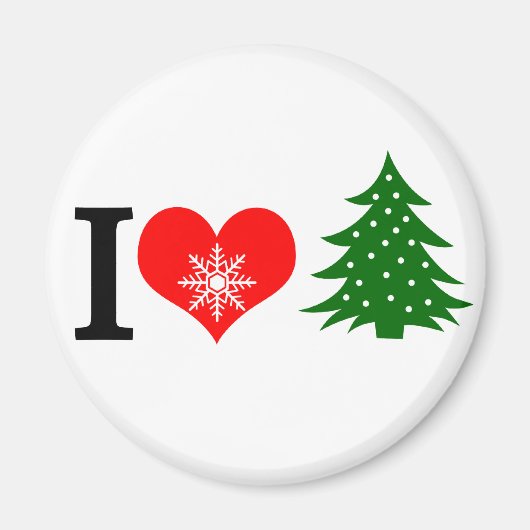 Aimant J'aime Noël (Devant)