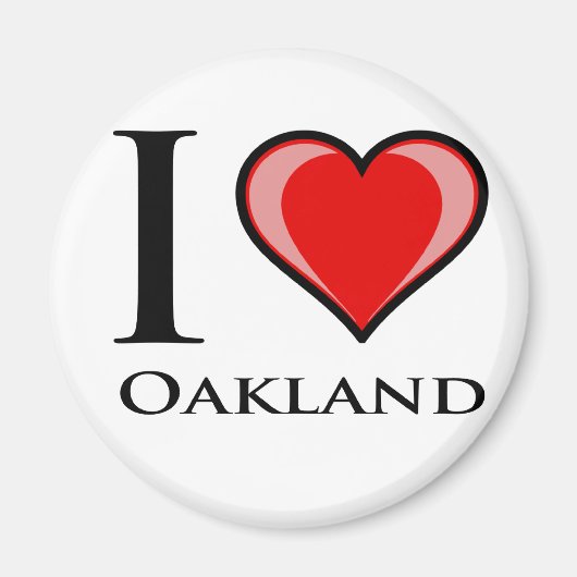 Aimant J'aime Oakland (Devant)