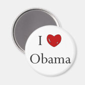 Aimant J'aime Obama (Recto/Verso)