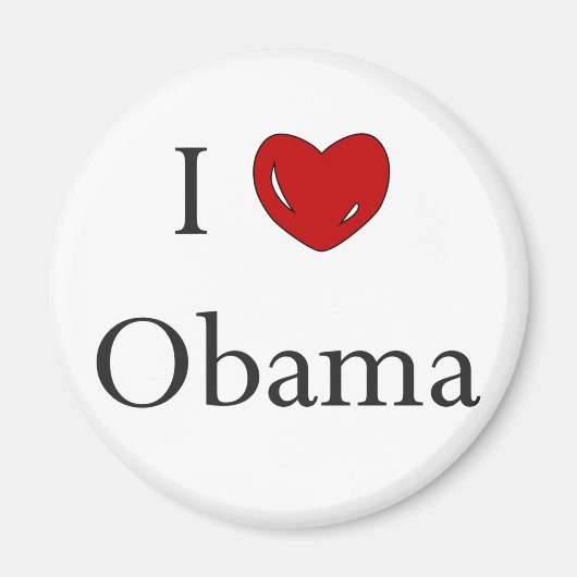 Aimant J'aime Obama (Devant)