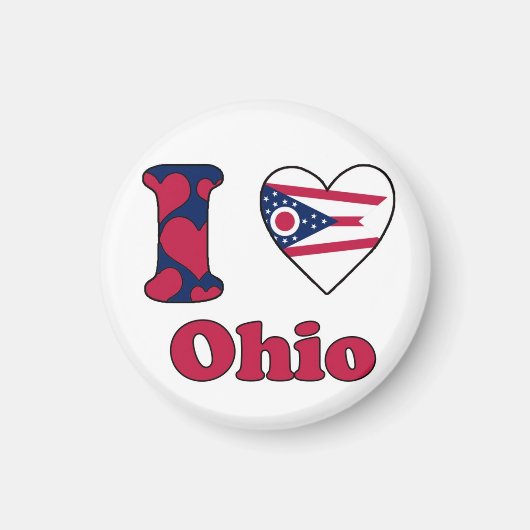 Aimant J'aime Ohio (Devant)