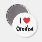 Aimant J'aime Omaha (Recto/Verso)