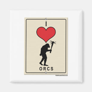 Aimant J'aime Orcs