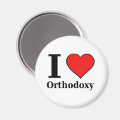 Aimant J'aime Orthodoxie - Bouton (Recto/Verso)