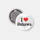 Aimant J'Aime Oshawa, Canada. I Love Oshawa, Canada (Recto/Verso)
