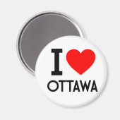 Aimant J'aime Ottawa (Recto/Verso)