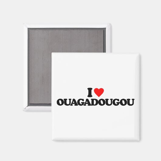 AIMANT J'AIME OUAGADOUGOU (Recto/Verso)