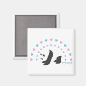 Aimant J'aime Panda (Recto/Verso)