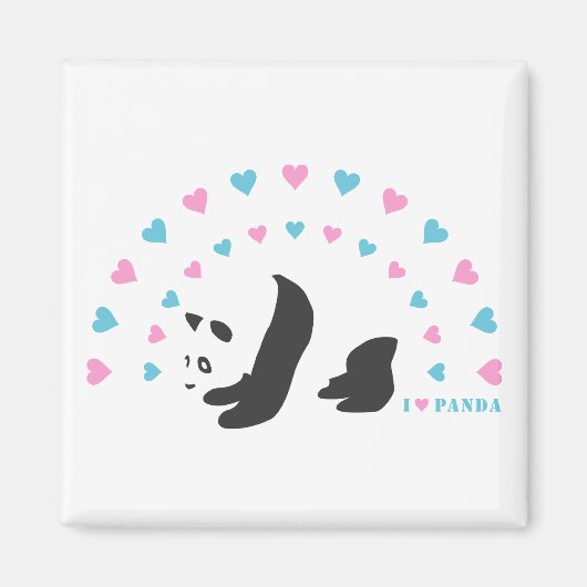 Aimant J'aime Panda (Devant)