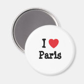 Aimant J'aime Paris coeur T-shirt (Recto/Verso)