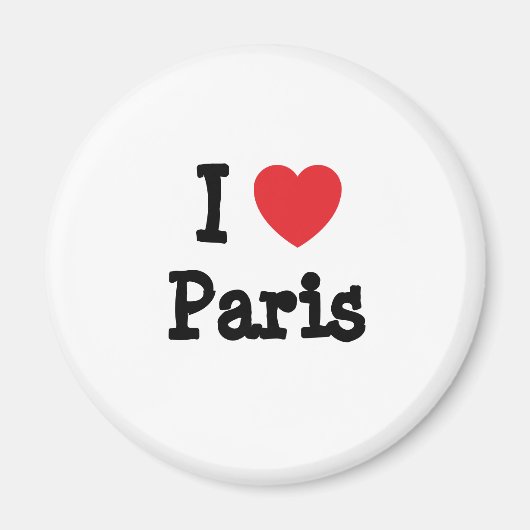 Aimant J'aime Paris coeur T-shirt (Devant)