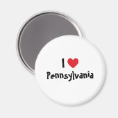 Aimant J'aime Pennsylvanie (Recto/Verso)