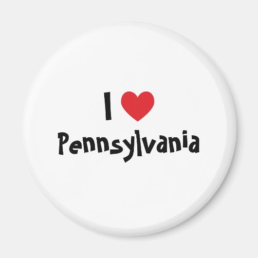 Aimant J'aime Pennsylvanie (Devant)