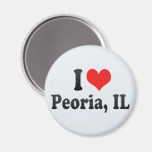Aimant J'aime Peoria, IL (Recto/Verso)