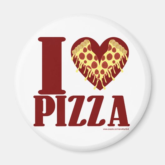 Aimant J'aime Pizza (Devant)