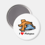 Aimant J'aime Platypus (Recto/Verso)