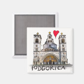 Aimant J'aime Podgorica (Recto/Verso)