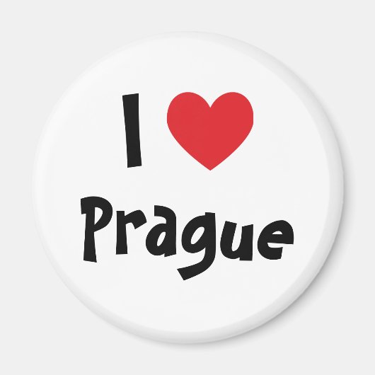 Aimant J'aime Prague (Devant)