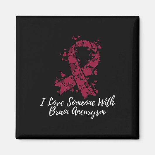 Aimant J'Aime Quelqu'Un Avec Sensibilisation À L'Aneurysm (Devant)