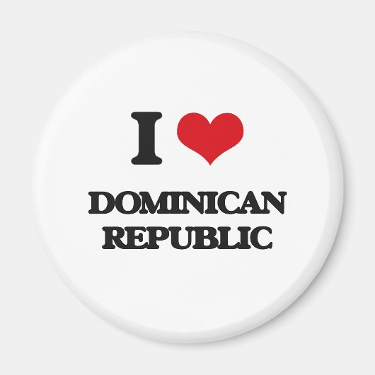 Aimant J'aime République Dominicaine (Devant)