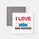 Aimant J'aime Saint-Marin (Recto/Verso)