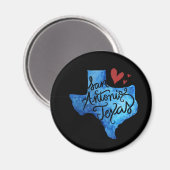 Aimant J'aime San Antonio Texas (Recto/Verso)