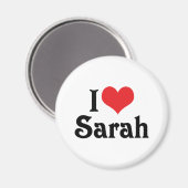 Aimant J'aime Sarah (Recto/Verso)
