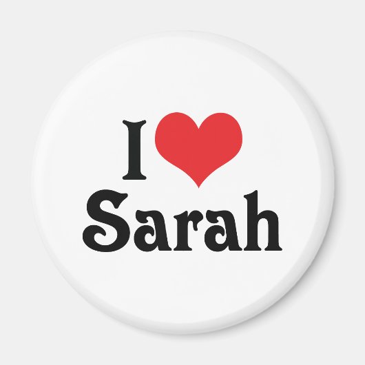 Aimant J'aime Sarah (Devant)