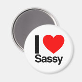 Aimant j'aime sassy (Recto/Verso)