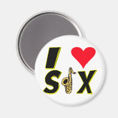 Aimant J'aime Sax (Recto/Verso)