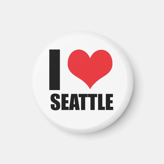 Aimant J'aime Seattle (Devant)