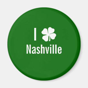 Aimant J'aime (shamrock) Nashville Jour de la Saint Patri