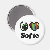 Aimant J'aime (♥) Sofie (Recto/Verso)