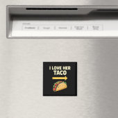 Aimant J'Aime Son Taco Mexicain Fiesta Couples Cinco De M (In Situ (Lave-vaisselle))
