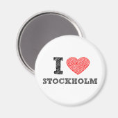 Aimant J'aime Stockholm (Recto/Verso)