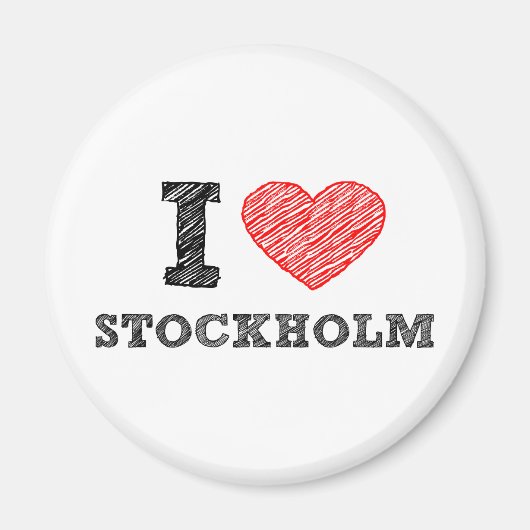 Aimant J'aime Stockholm (Devant)