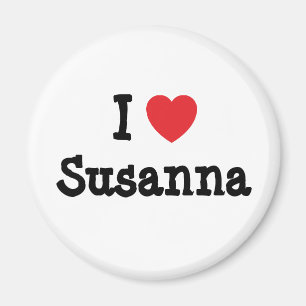Aimant J'aime Susanna coeur T-shirt