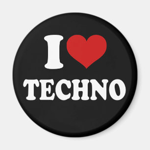 Aimant J'aime Techno