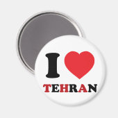 Aimant J'aime Téhéran (Recto/Verso)