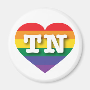 Aimant J'aime Tennessee Gay pride Rainbow Heart