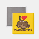 Aimant J'aime Thanksgiving (Recto/Verso)