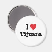 Aimant J'aime Tijuana coeur T-shirt (Recto/Verso)