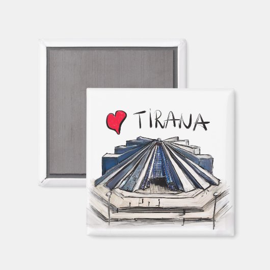 Aimant J'aime Tirana (Recto/Verso)