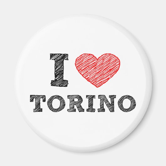 Aimant J'aime Torino (Devant)