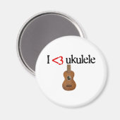 Aimant J'aime ukulele (Recto/Verso)